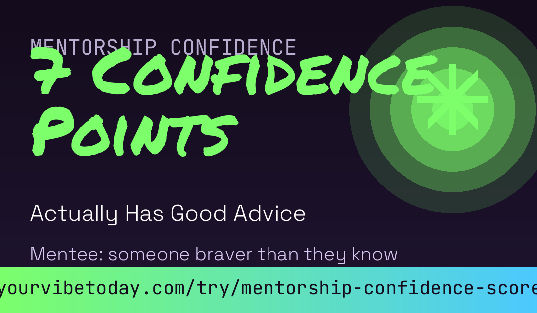 Mentorship Confidence Score card