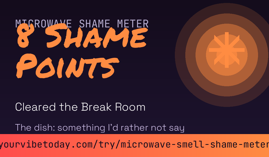 Microwave Smell Shame Meter card