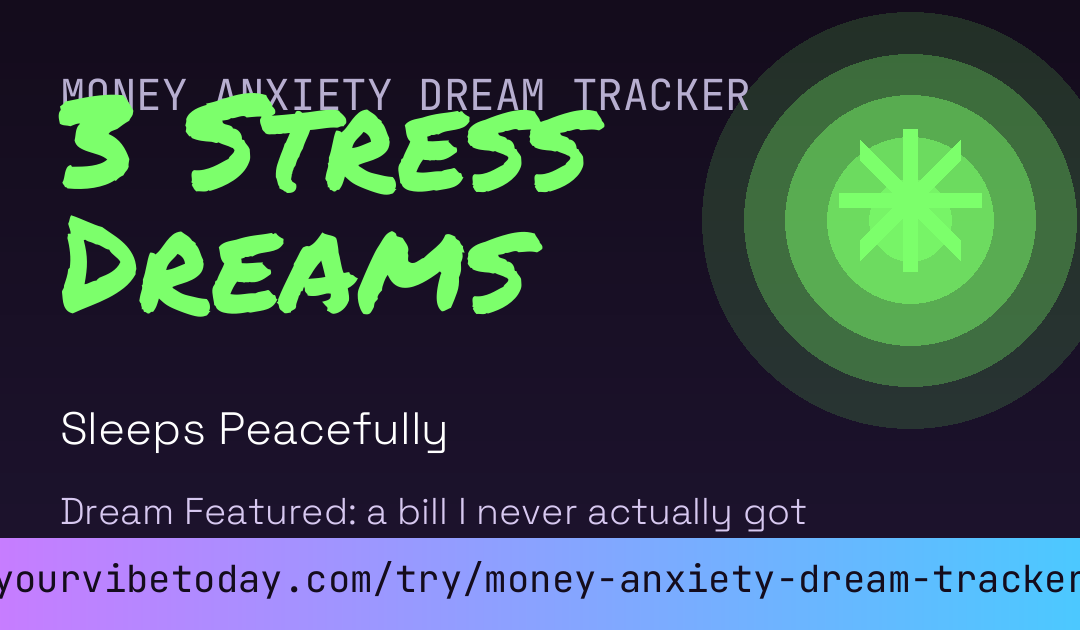 Money Anxiety Dream Tracker card preview