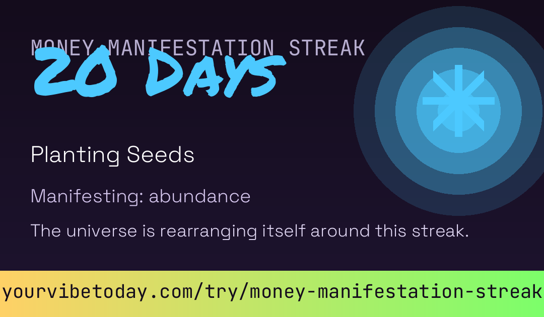 Money Manifestation Streak card