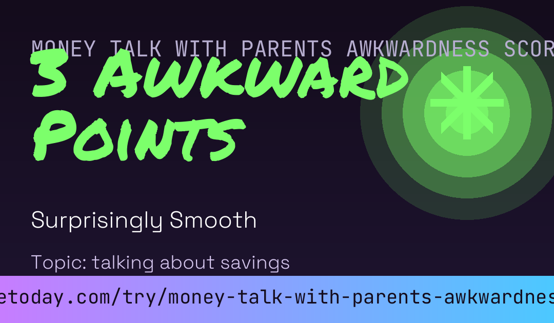Money Talk With Parents Awkwardness Score card