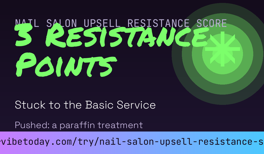 Nail Salon Upsell Resistance Score card preview