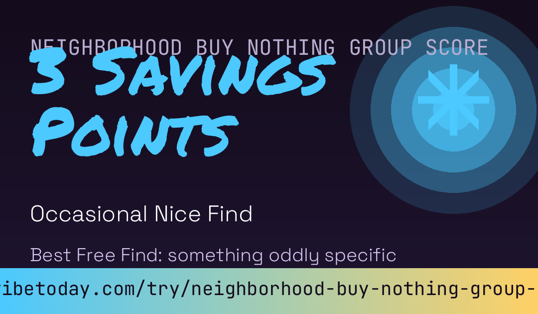 Neighborhood Buy Nothing Group Score card preview