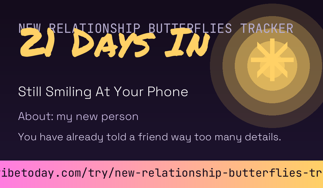 New Relationship Butterflies Tracker card