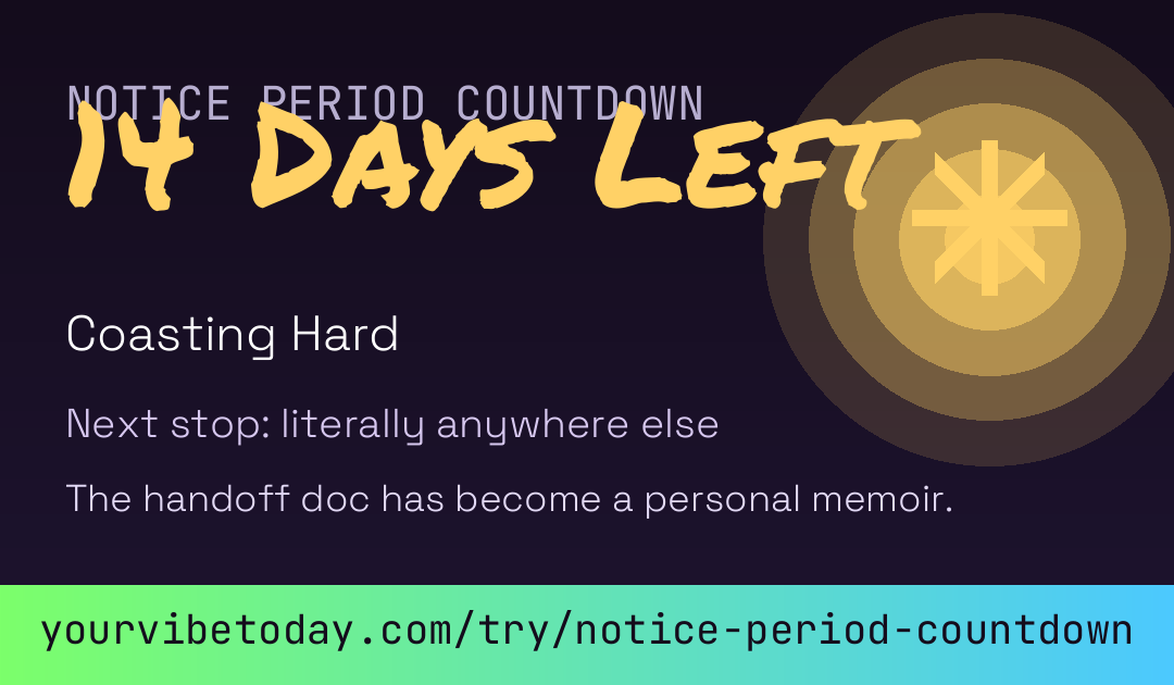 Notice Period Countdown card preview