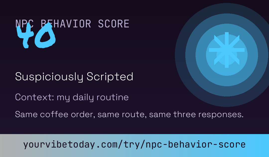 NPC Behavior Score card