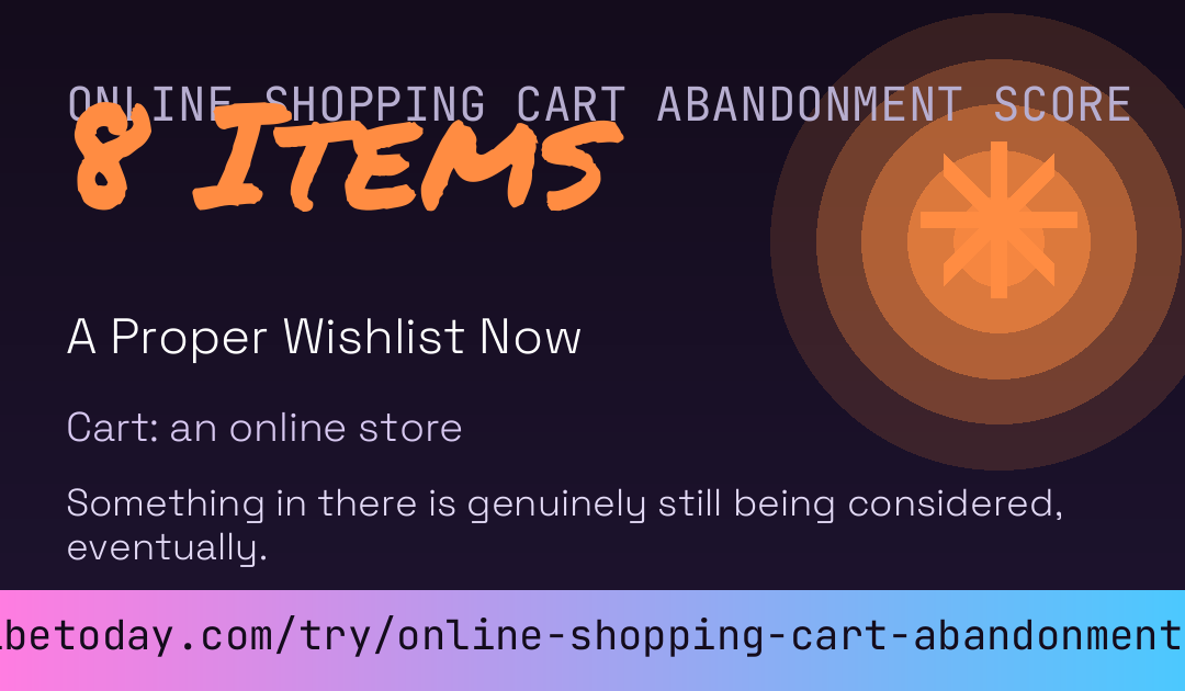 Online Shopping Cart Abandonment Score card