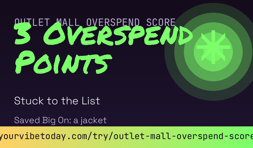 Outlet Mall Overspend Score card preview
