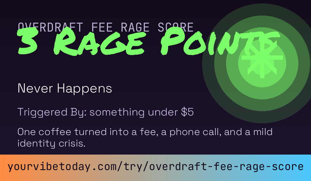 Overdraft Fee Rage Score card preview