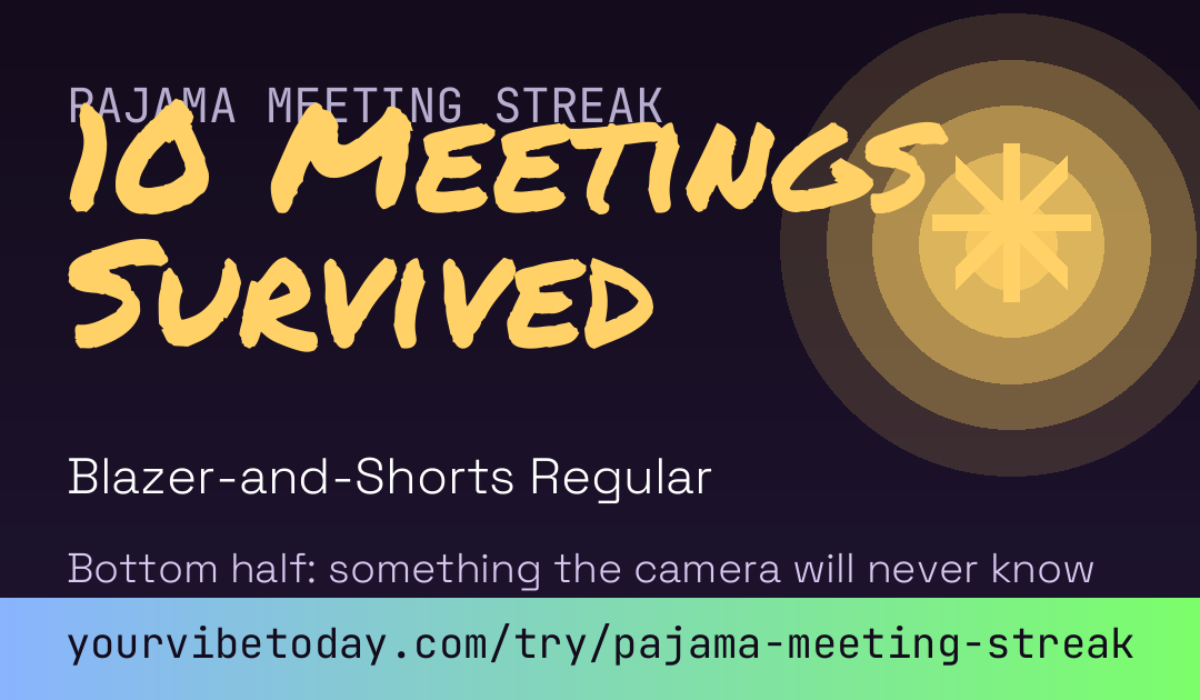 Pajama Meeting Streak card