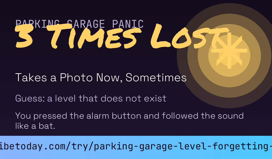 Parking Garage Level Forgetting Score card preview