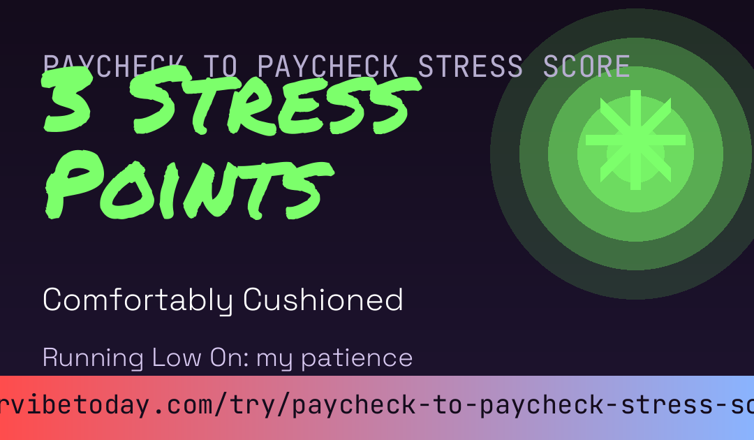 Paycheck to Paycheck Stress Score card