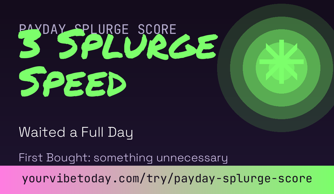 Payday Splurge Score card preview