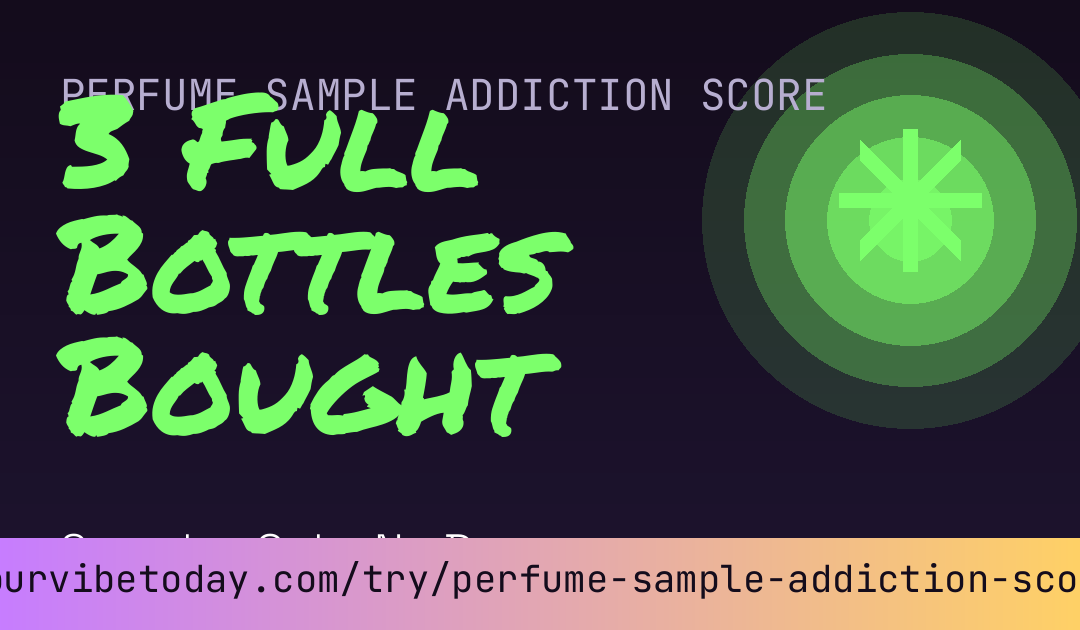 Perfume Sample Addiction Score card