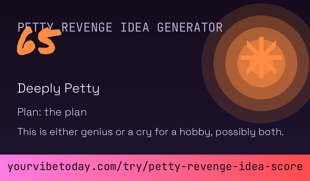 Petty Revenge Idea Generator card