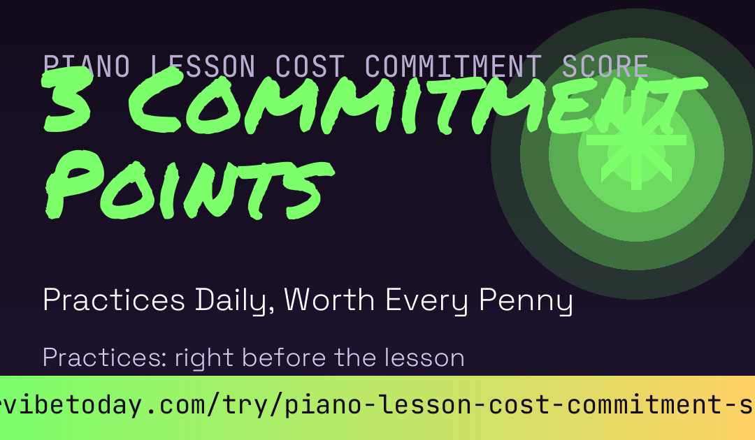 Piano Lesson Cost Commitment Score card preview