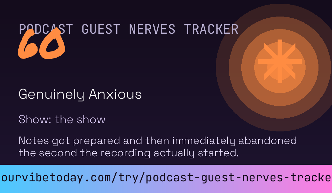 Podcast Guest Nerves Tracker card