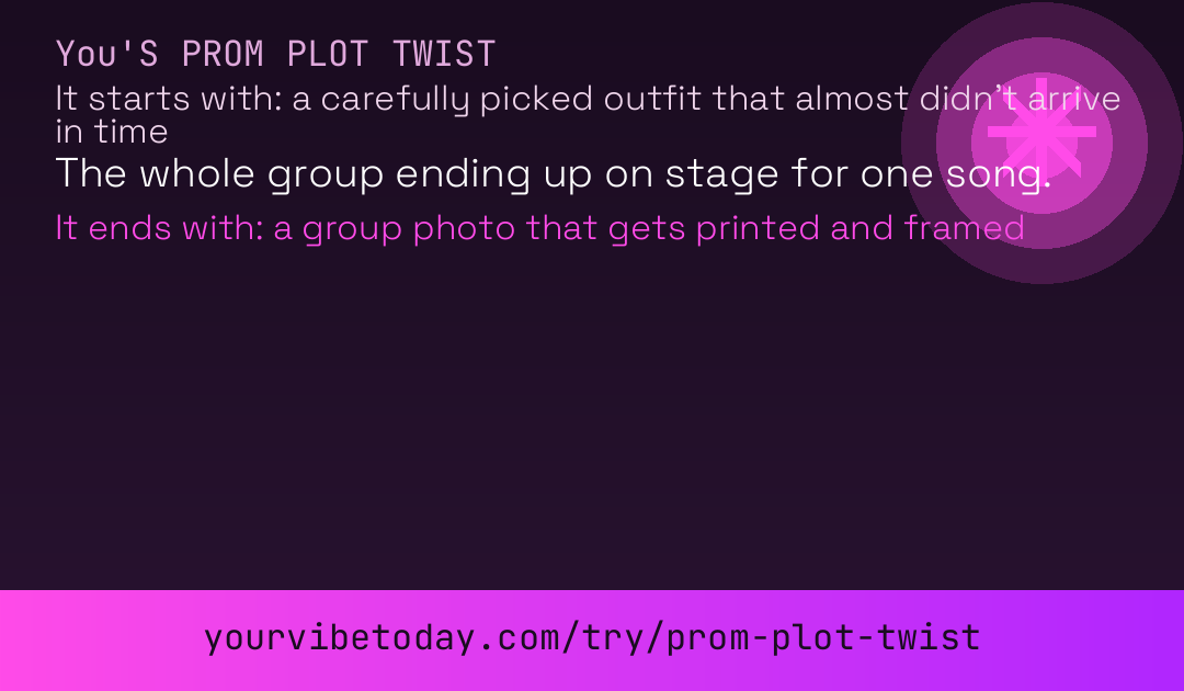 Prom plot twist card