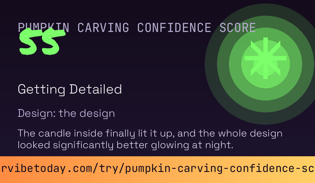 Pumpkin Carving Confidence Score card preview