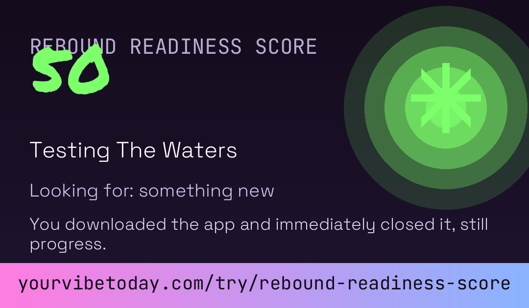 Rebound Readiness Score card preview