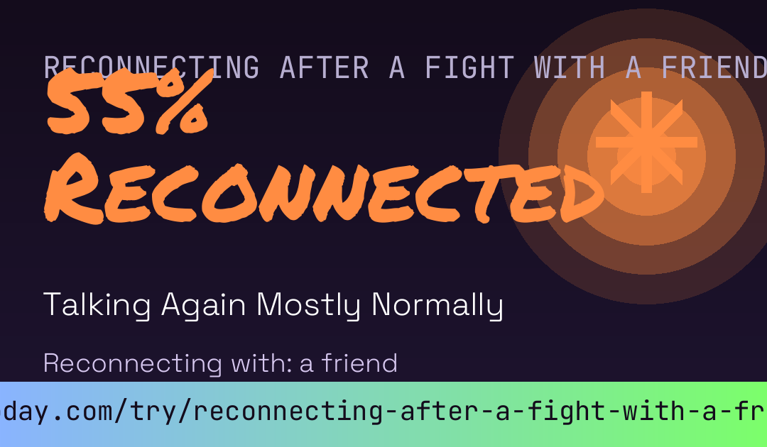 Reconnecting After A Fight With A Friend Score card