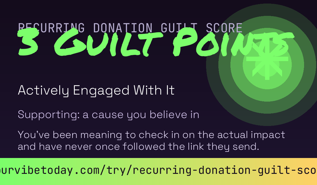 Recurring Donation Guilt Score card preview