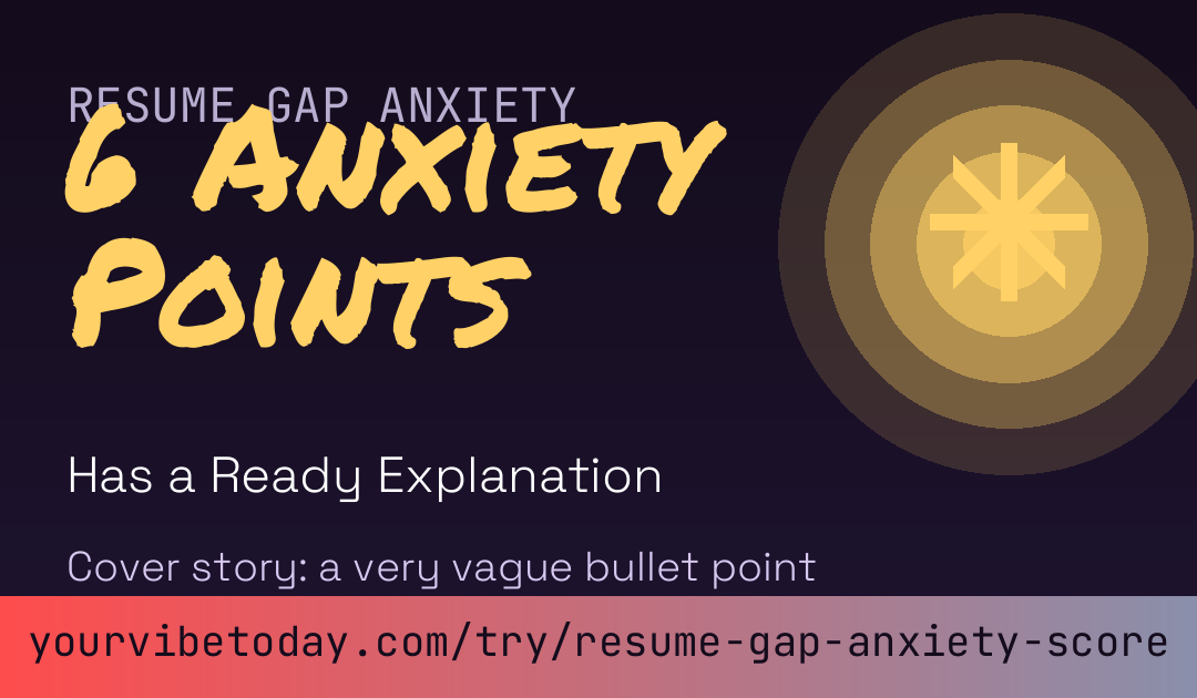 Resume Gap Anxiety Score card preview