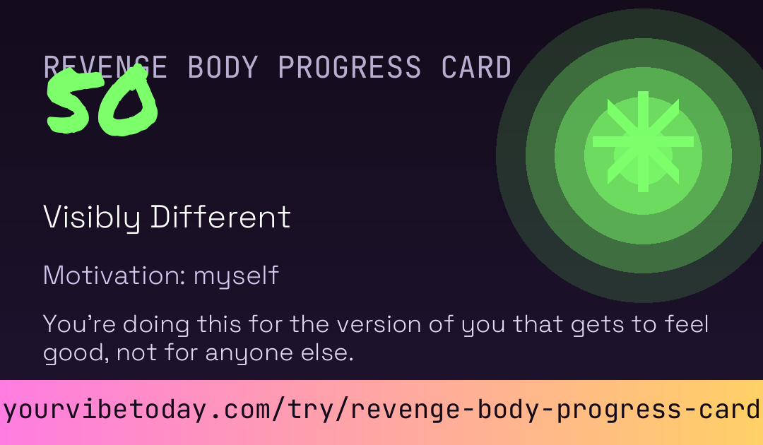 Revenge Body Progress Card card