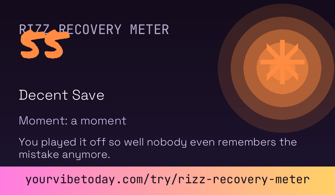 Rizz Recovery Meter card