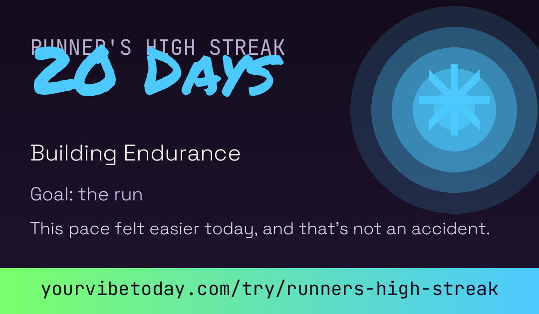 Runner's High Streak card