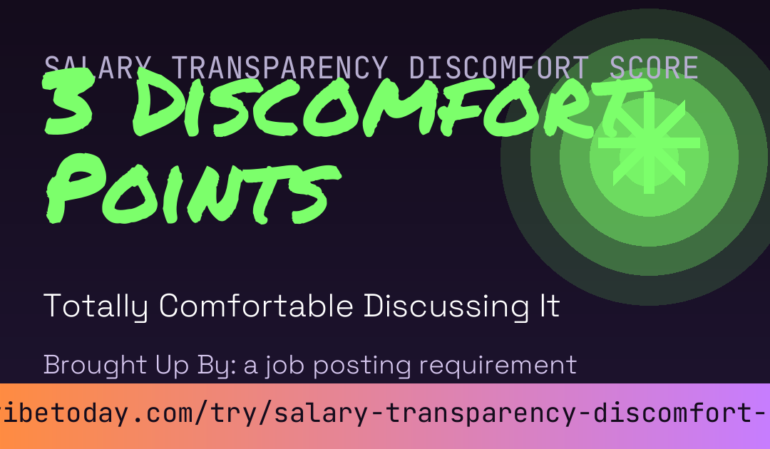 Salary Transparency Discomfort Score card