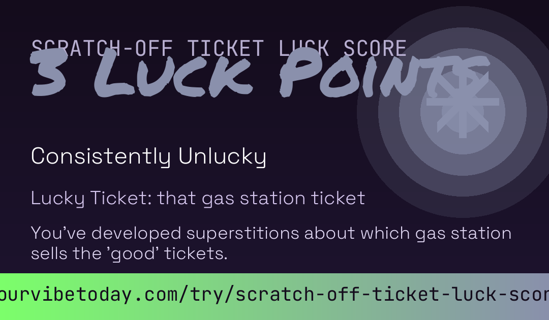 Scratch-Off Ticket Luck Score card preview