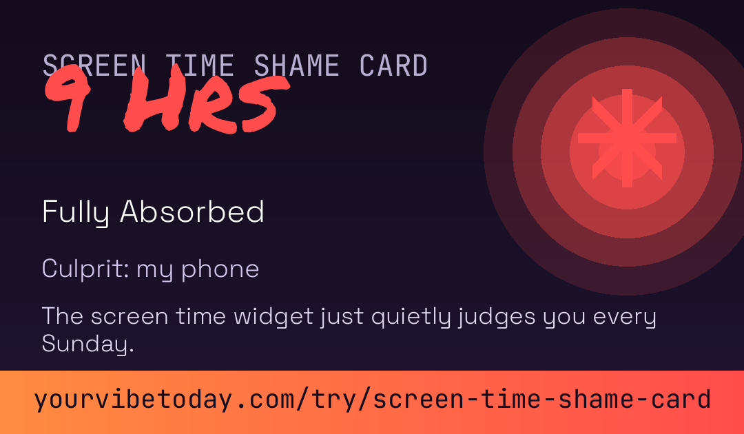 Screen Time Shame Card card preview