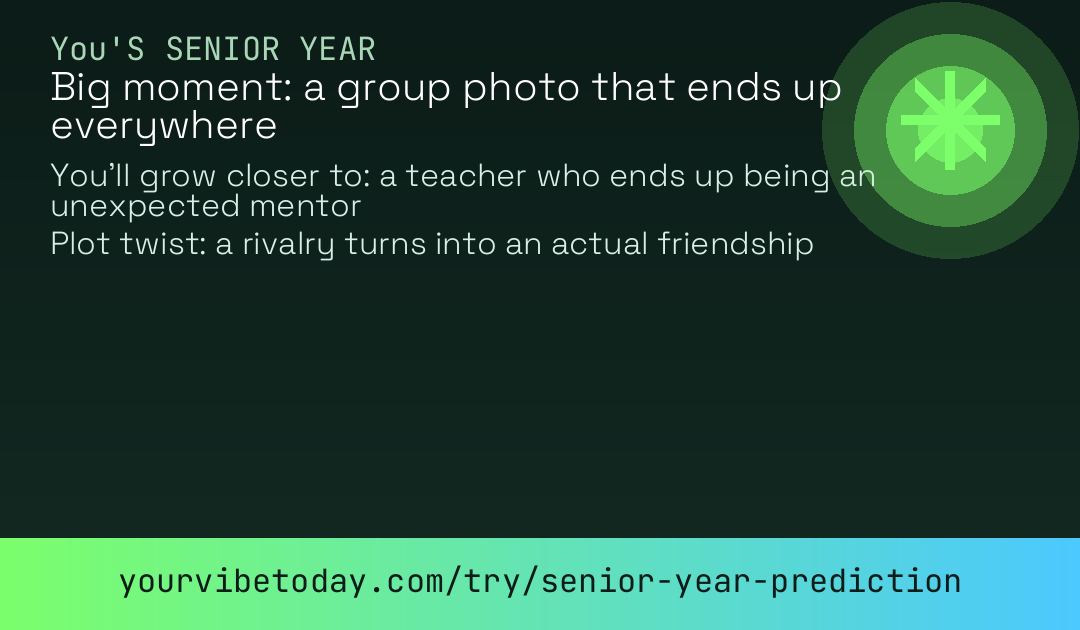 Senior year prediction card