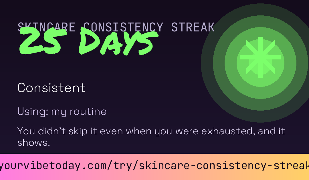 Skincare Consistency Streak card preview