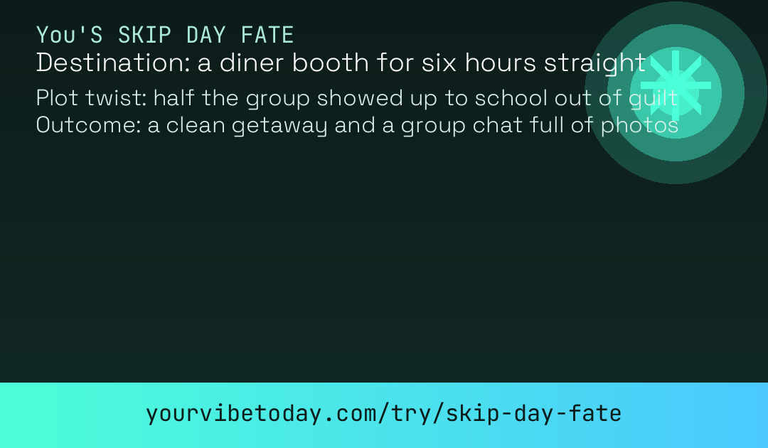 Senior skip day fate card