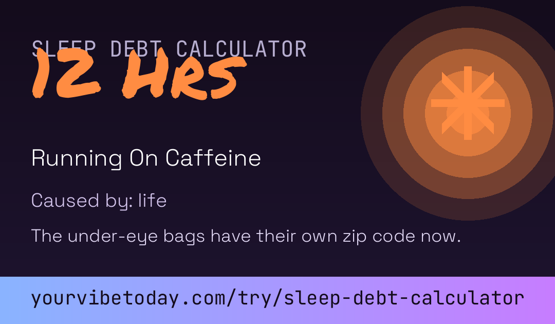 Sleep Debt Calculator card preview
