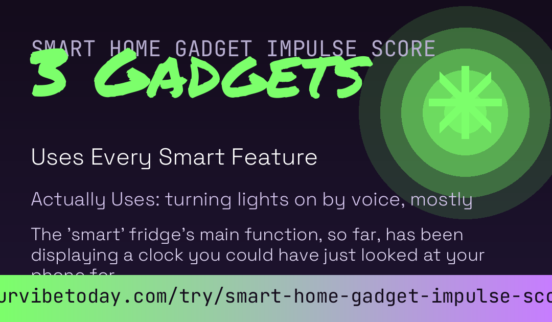 Smart Home Gadget Impulse Score card preview