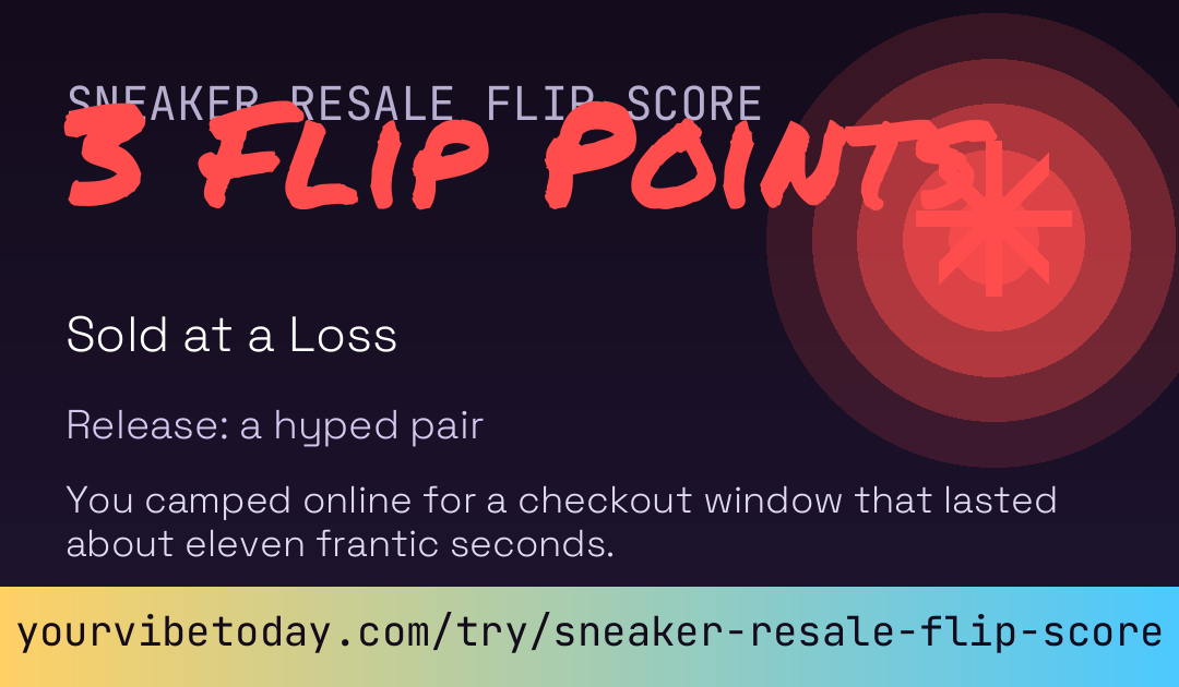 Sneaker Resale Flip Score card preview