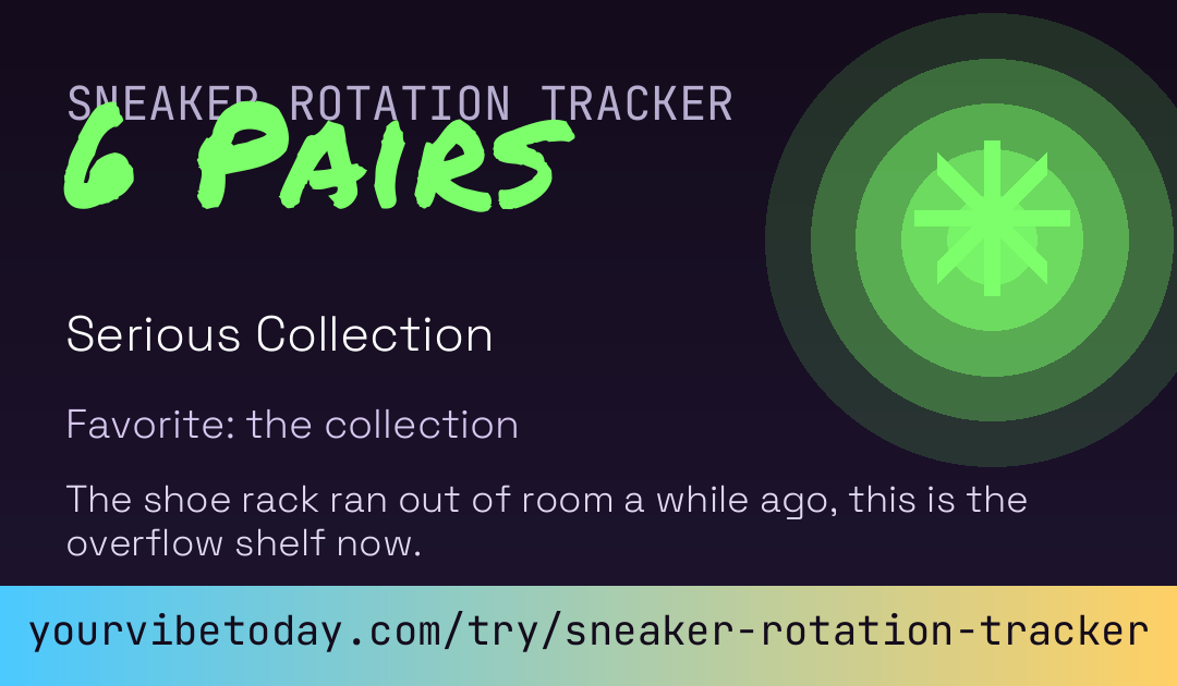 Sneaker Rotation Tracker card preview