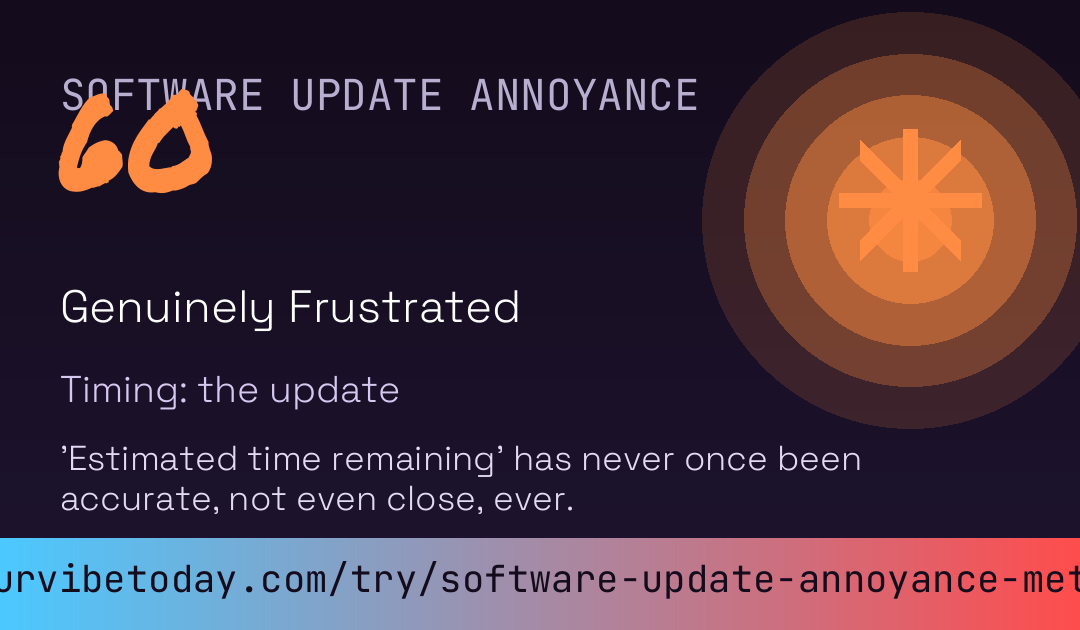 Software Update Annoyance Meter card