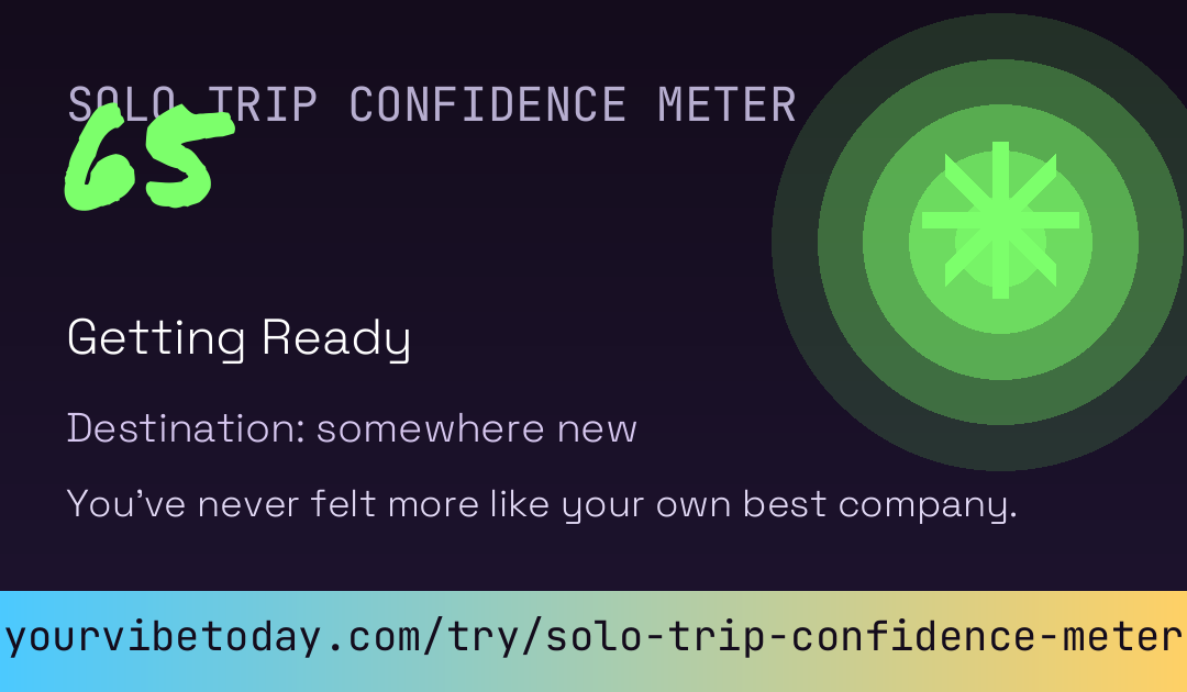 Solo Trip Confidence Meter card preview