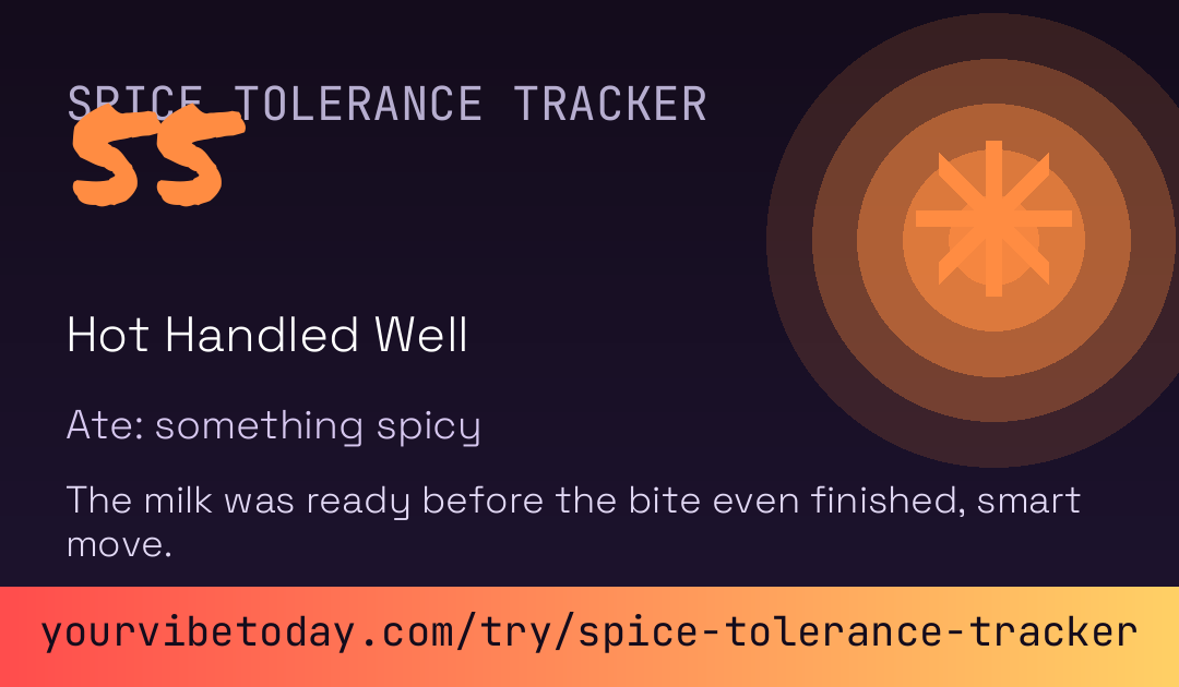 Spice Tolerance Tracker card preview