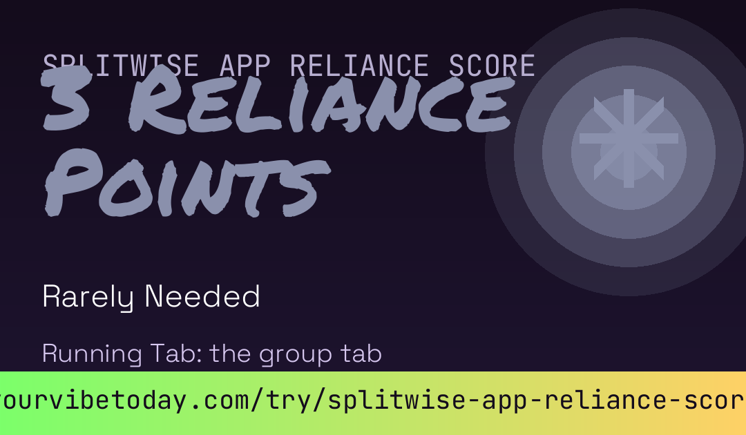 Splitwise App Reliance Score card preview