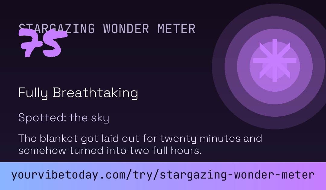 Stargazing Wonder Meter card