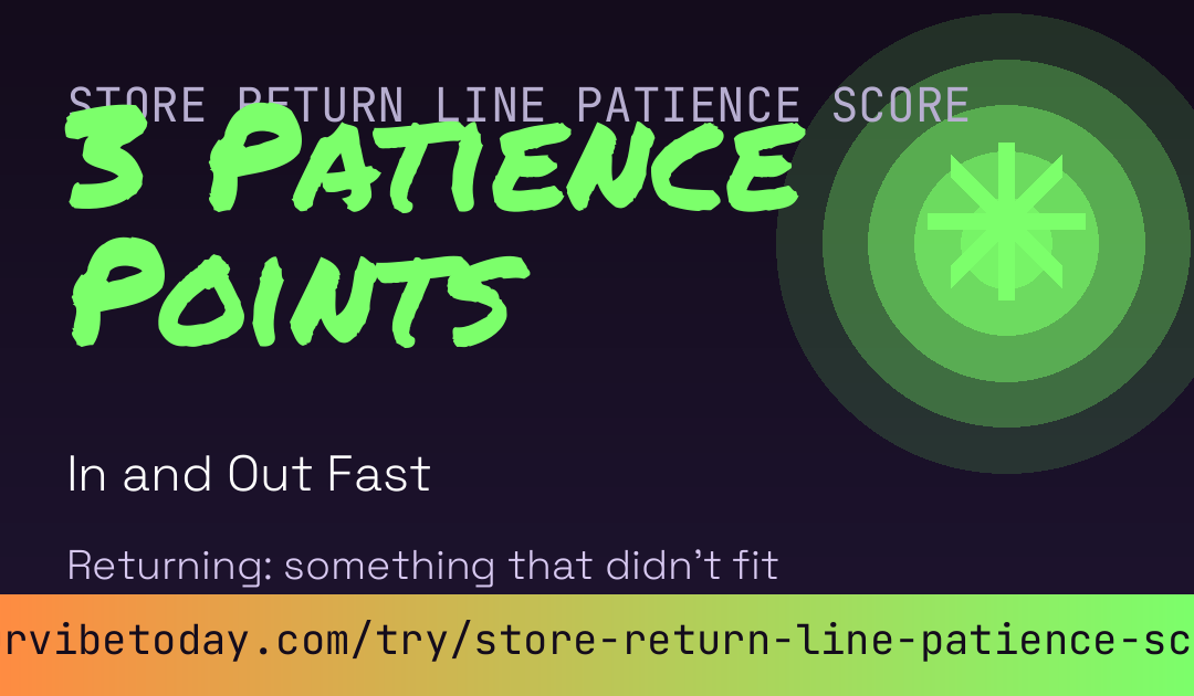 Store Return Line Patience Score card