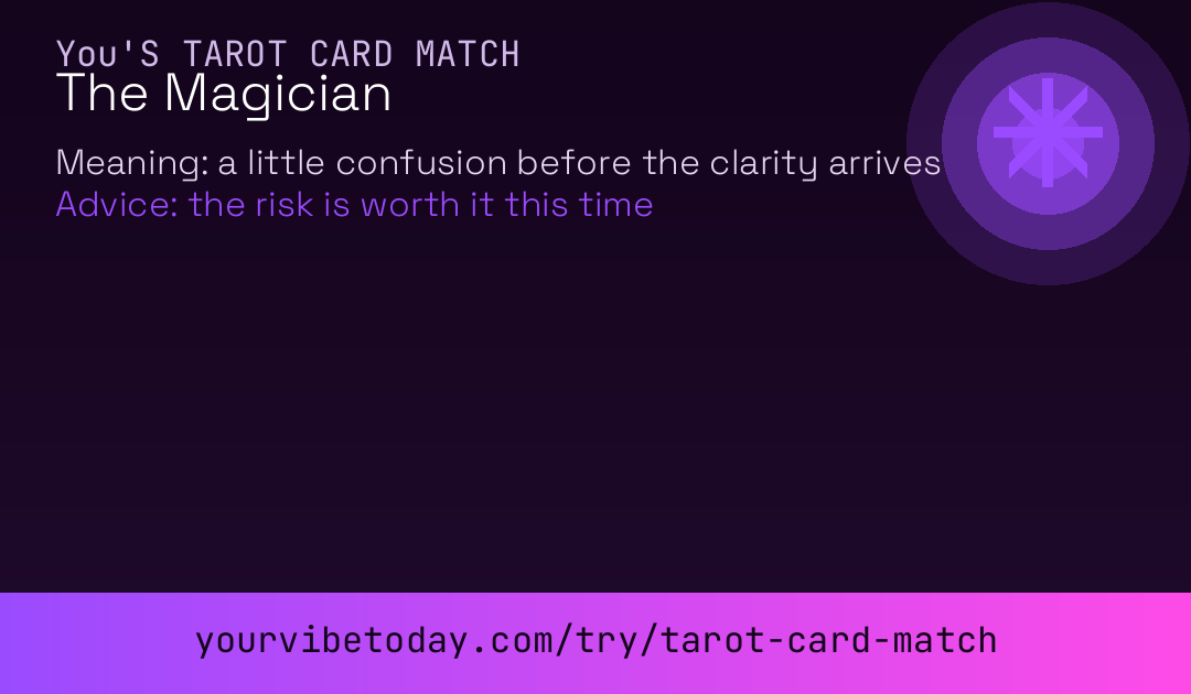 Tarot card match card