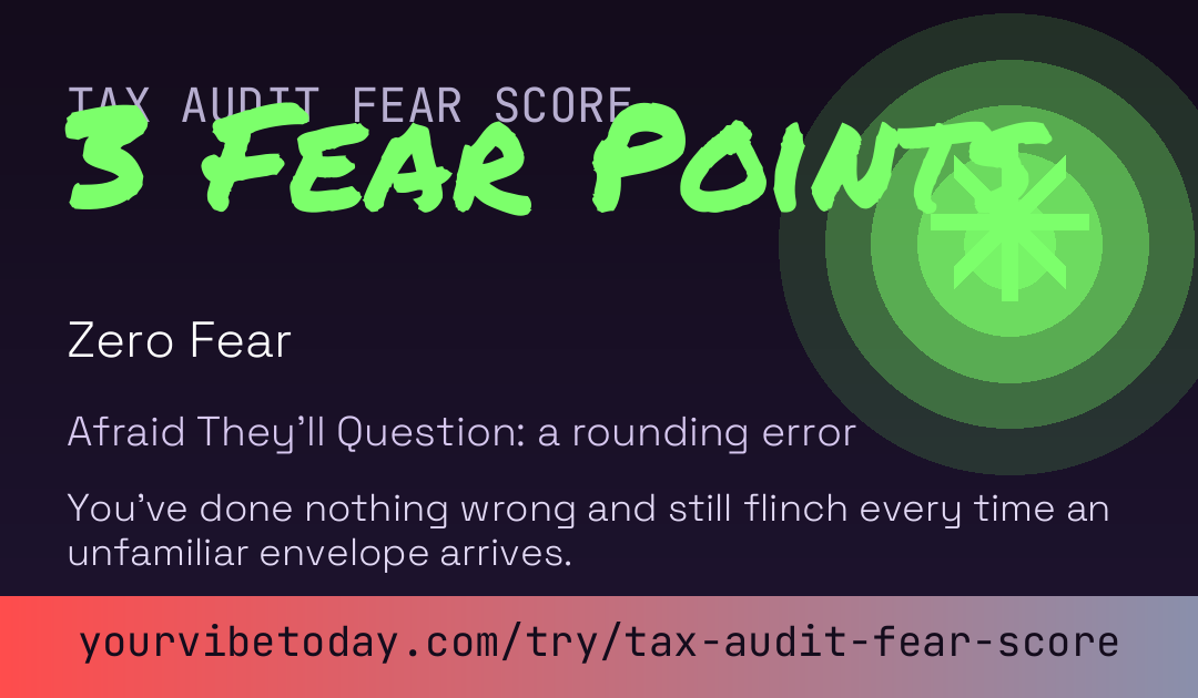 Tax Audit Fear Score card preview