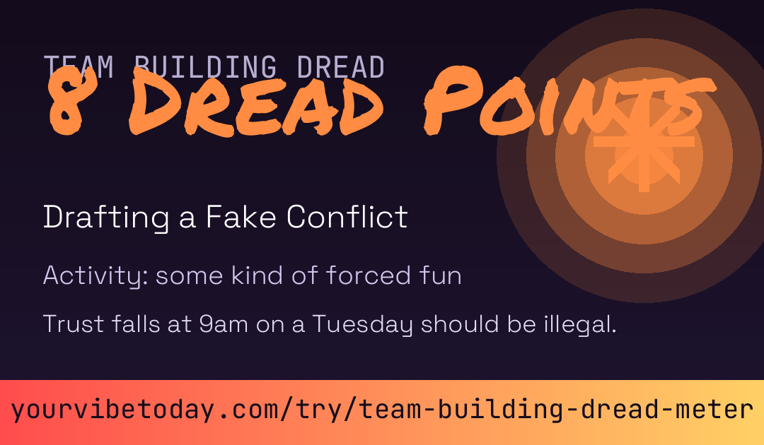 Team Building Dread Meter card