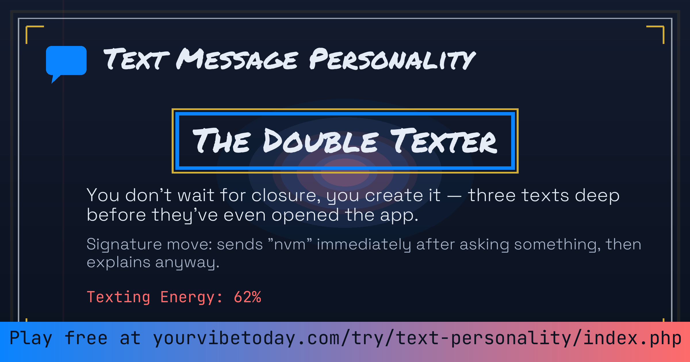 Text Message Personality card preview